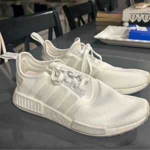 Ladies all white/sparkles Adidas NMD sneakers